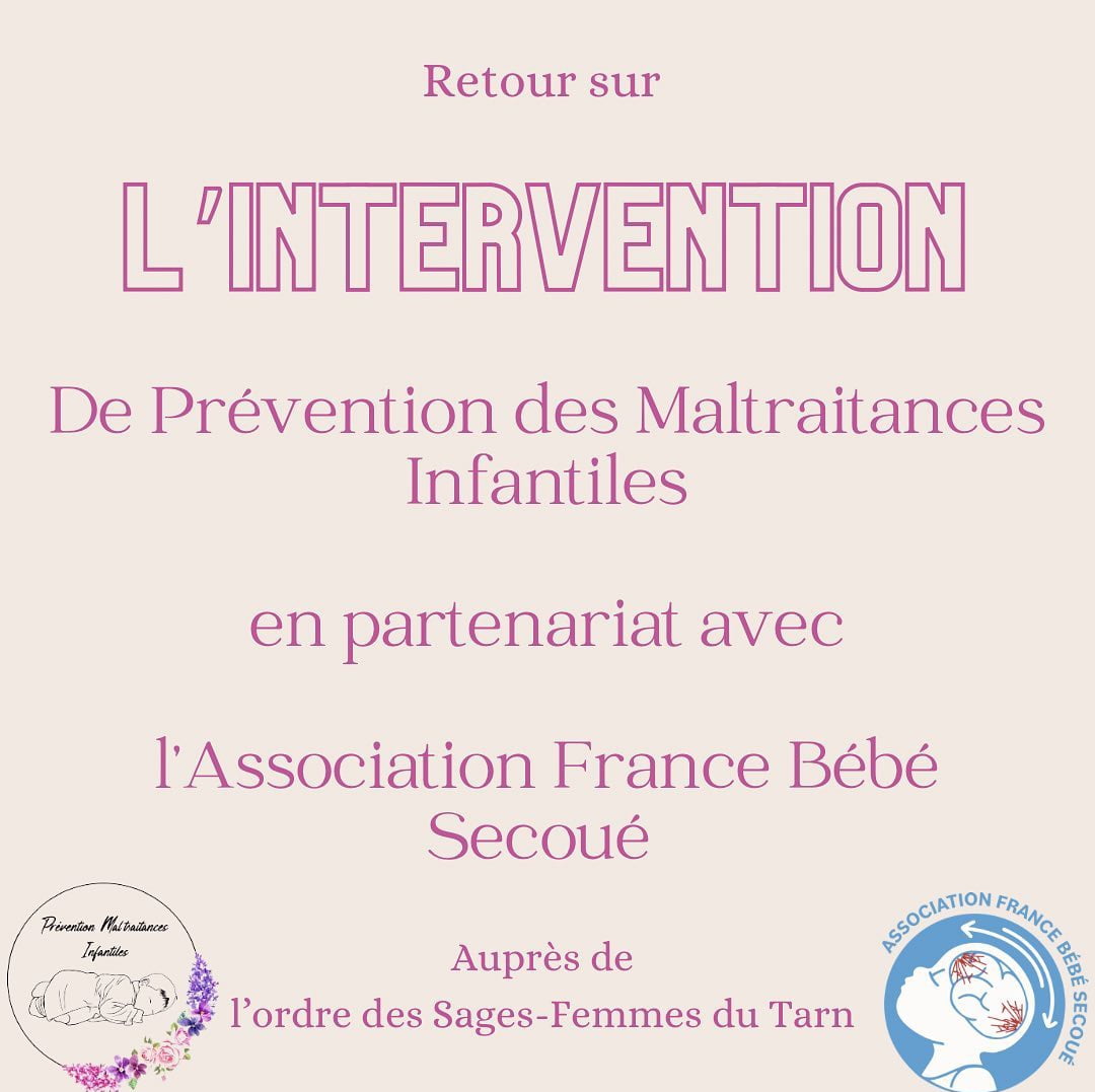 intervention bébé secoué de l'association france bébé secoué pour les sages femmes du Tarn