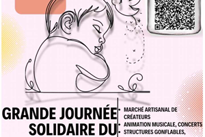 ournée solidarité Tous pour Lou avec stand prévention syndrome du bébé secoué tenue par l'association France Bébé Secoué