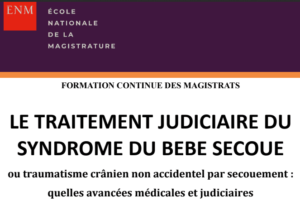 Intervention de l'association France Bébé Secoué à l'Ecole Nationale de la magistrature pour parler prévention et porter la voix des victimes